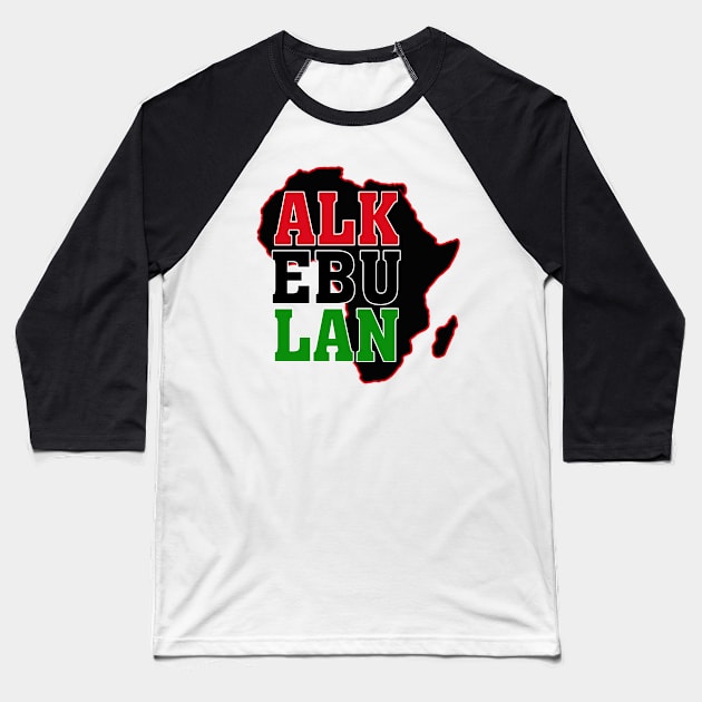 ALKEBULAN - LETTERS & LAND Baseball T-Shirt by DodgertonSkillhause